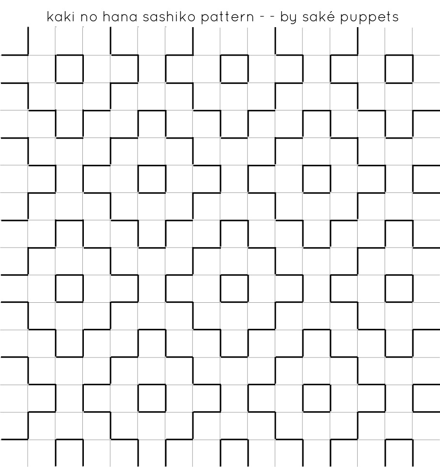Hitomezashi Sashiko: A Tutorial – Saké Puppets intended for Free Printable Sashiko Patterns