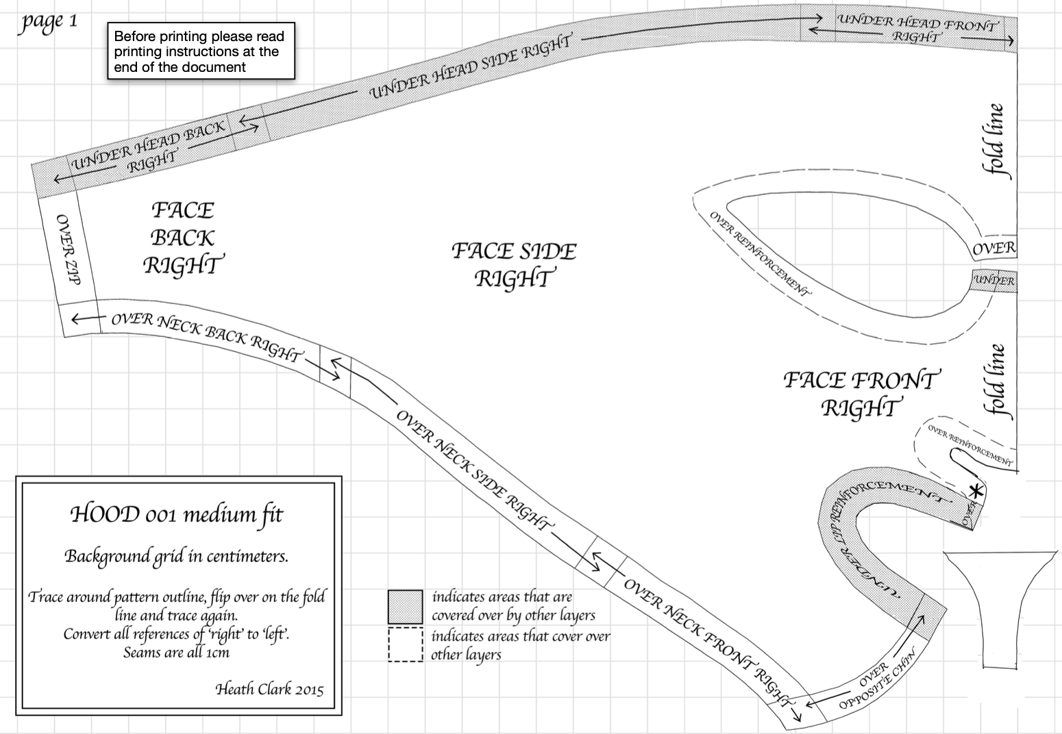 Hood 001 - Pdf Pattern with regard to Academic Hood Printable Pattern