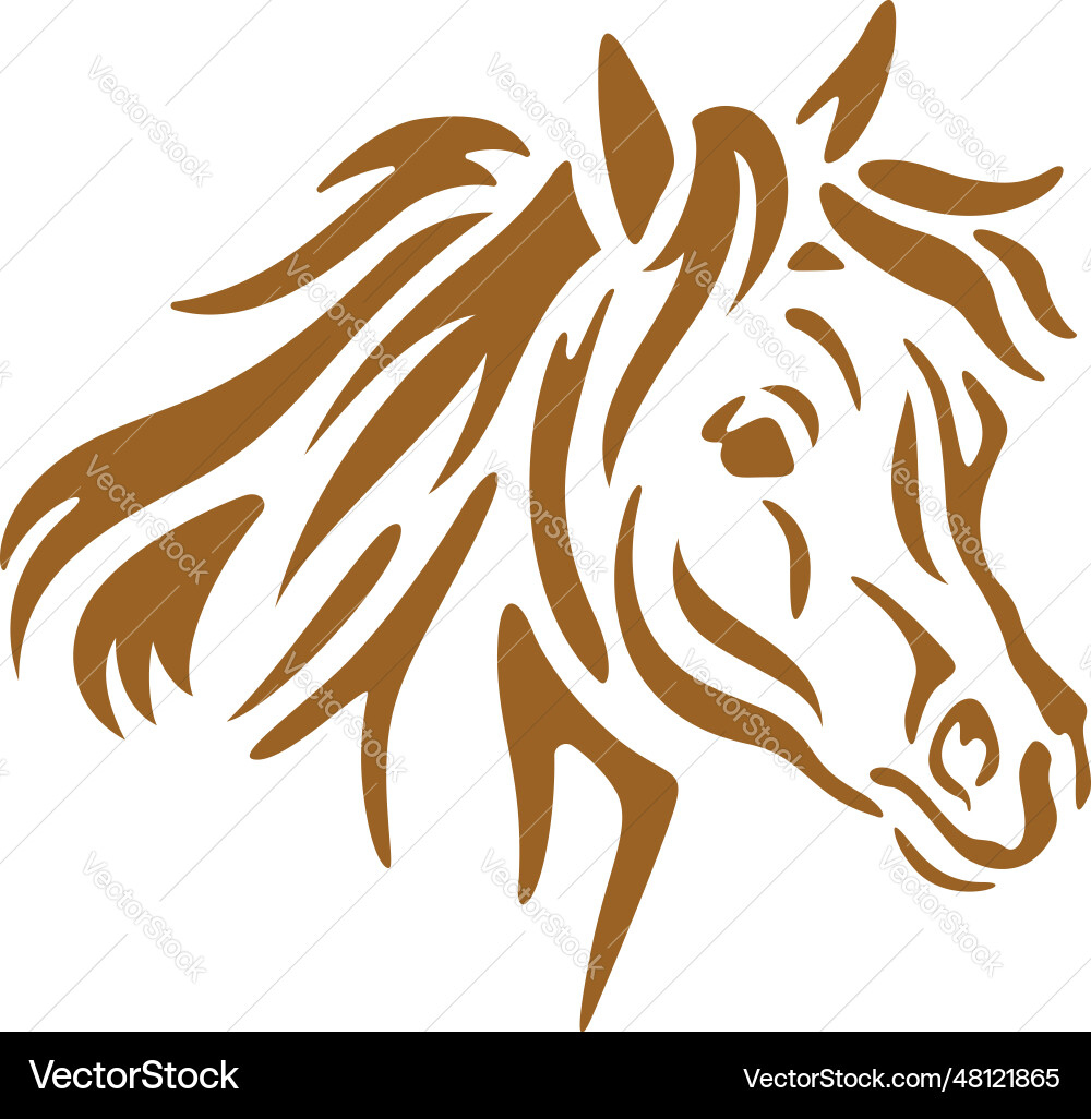 Horse Head Printable Stencil Art Design Royalty Free Vector with Free Printable Horse Head Stencils