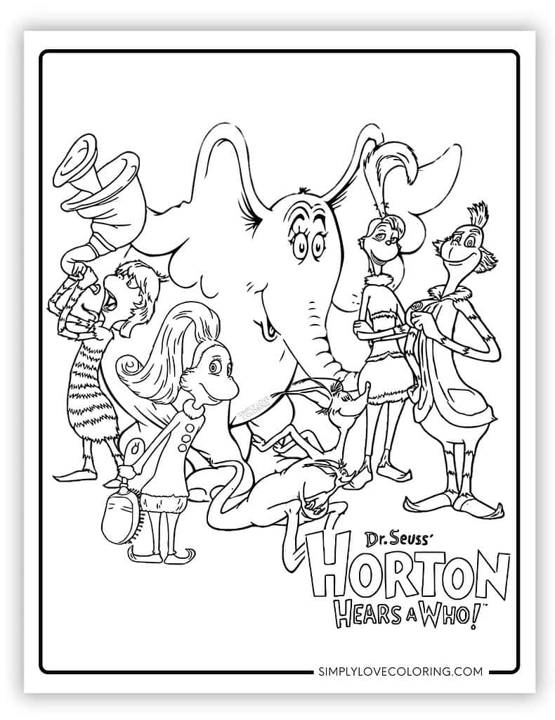 Horton Hears A Who Coloring Pages (Free Pdf Printables) - Simply throughout Horton Hears A Who Printable Pattern