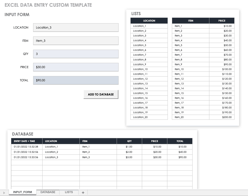 How To Create Excel Data Entry Forms | Smartsheet intended for Free Excel Userform Templates