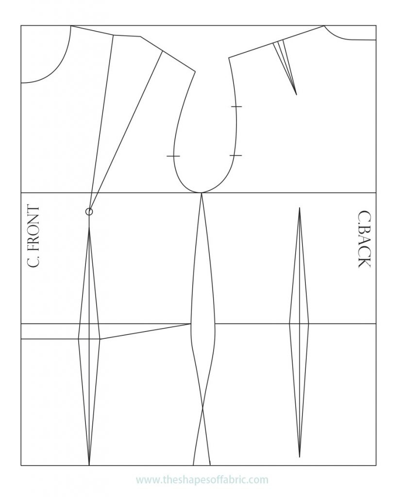 How To Draft The Basic Bodice Pattern - The Shapes Of Fabric regarding Free Printable Bodice Patterns