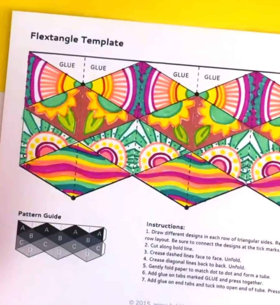 How To Make A Flextangle - A Girl And A Glue Gun pertaining to Free Printable Flextangle Template Patterns