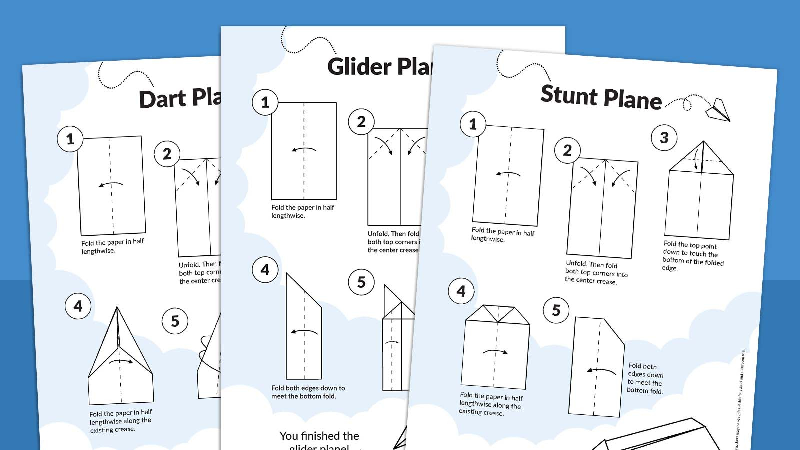 How To Make Paper Airplanes (Free Printable) for Free Paper Airplane Designs Printable Templates
