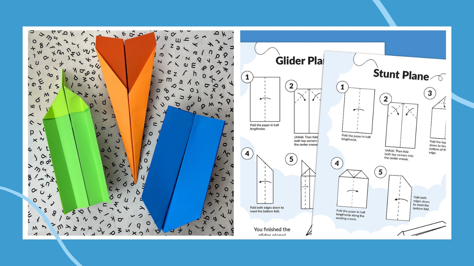 How To Make Paper Airplanes (Free Printable) in Free Paper Airplane Designs Printable Templates