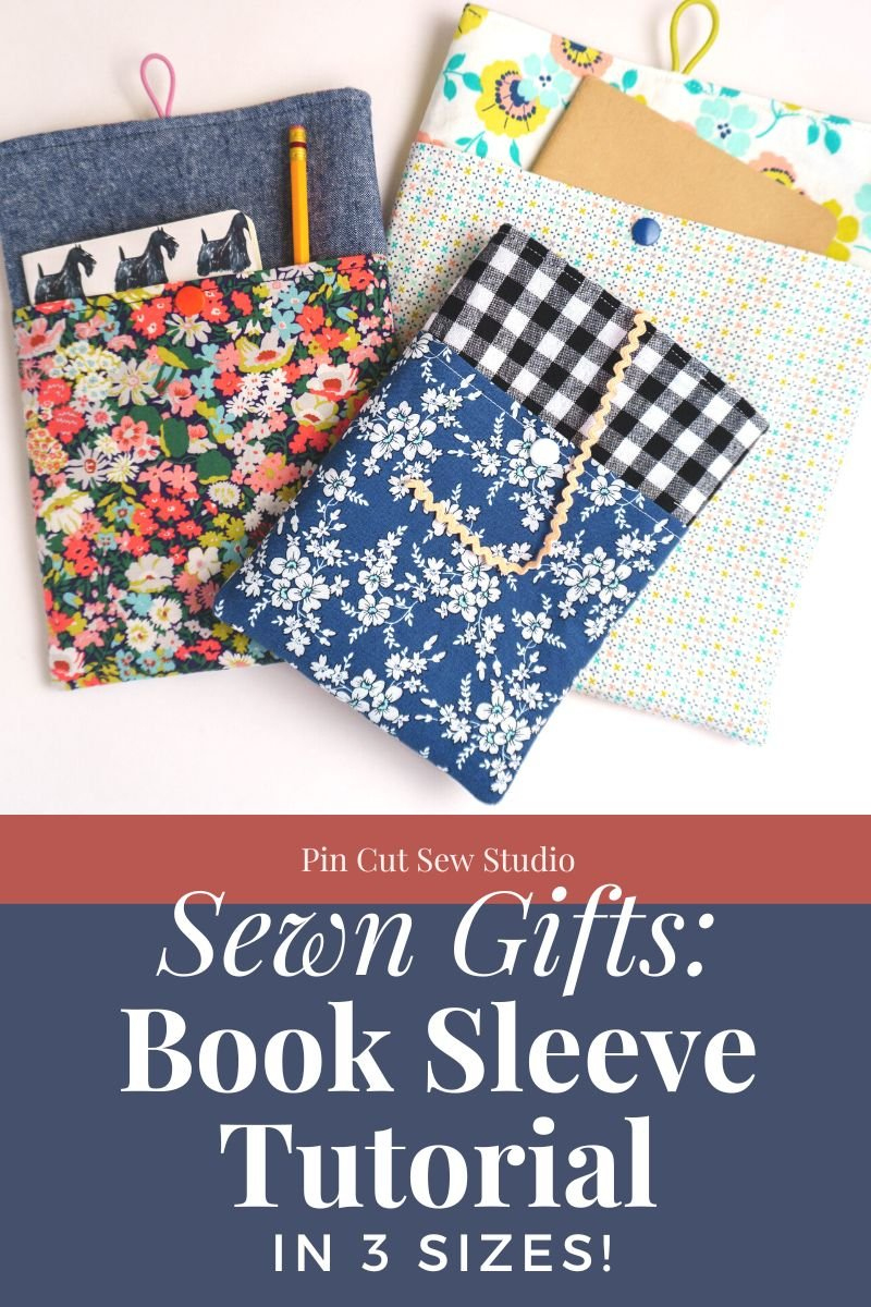How To Sew Book Sleeves In 3 Sizes — Pin Cut Sew Studio with Free Printable Book Sleeve Pattern