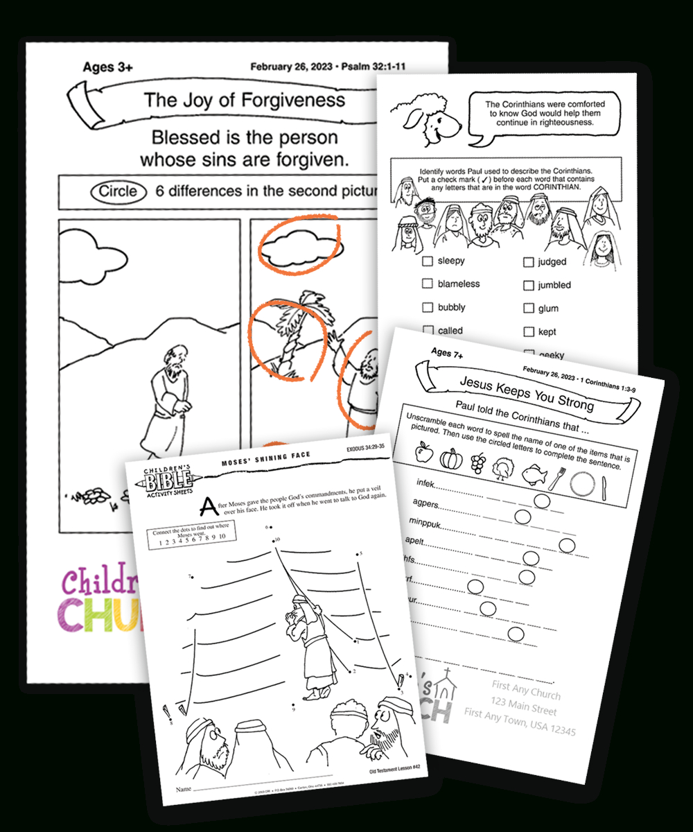 Ideas For Children&amp;#039;S Church | Children&amp;#039;S Church Lessons | Sample for Free Printable Childrens Church Bulletins