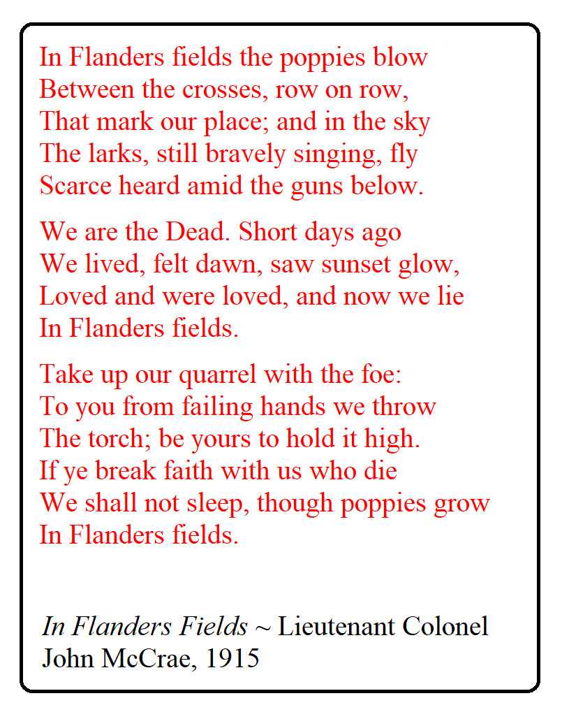In Flanders&amp;#039; Fields Poem Png Lirf | Life In The Realm Of Fantasy in Free Printable in Flanders Field Poem