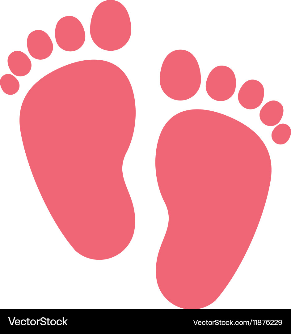 Isolated Baby Foot Print Design Royalty Free Vector Image with regard to Free Printable Feet Pattern