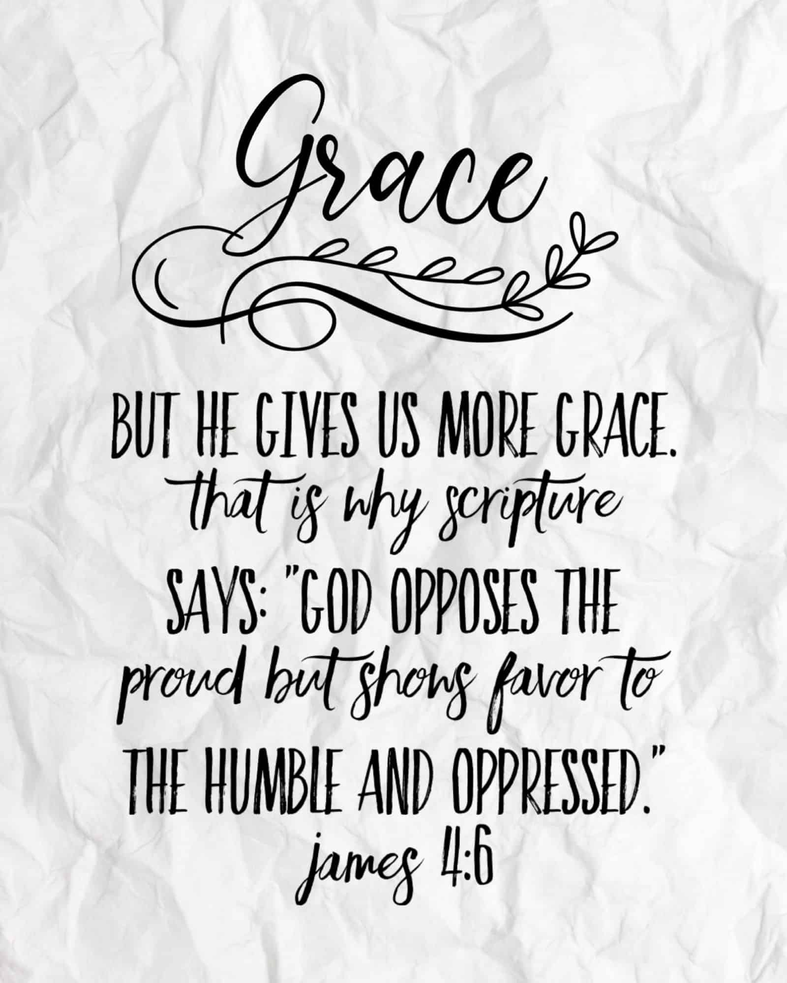 James 4:6 Niv - Free Printable Bible Verse Wall Art regarding Free Printable Niv Bible