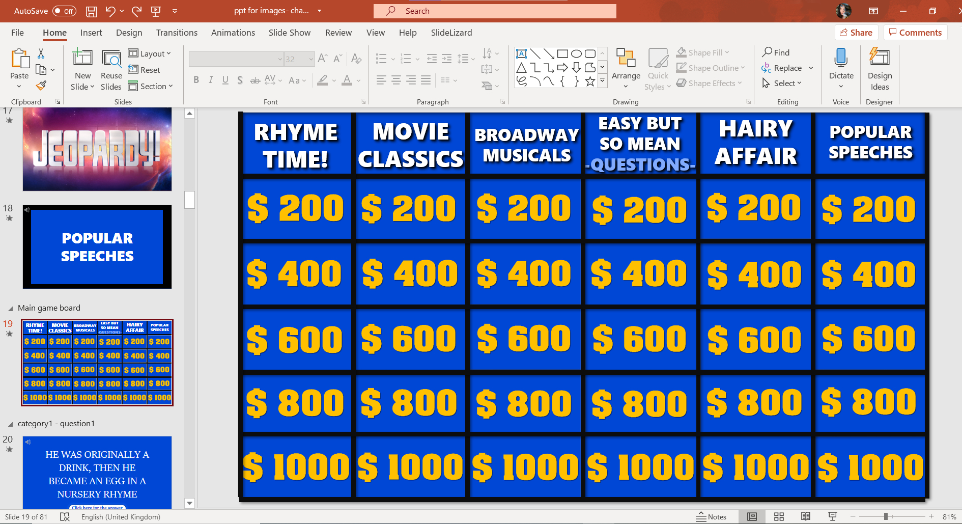 Jeopardy! Game Template For Powerpoint (2022) | Slidelizard® pertaining to Free Printable Jeopardy Game