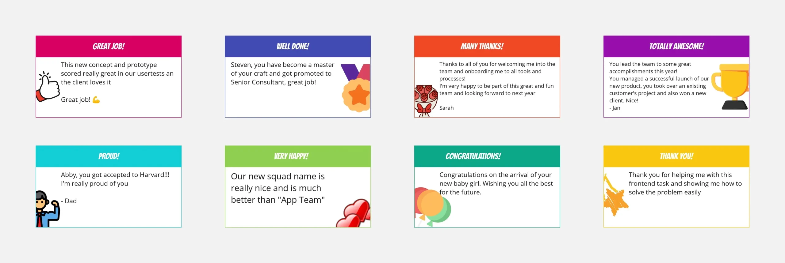 Kudo Cards Template | Miroverse inside Free Kudos Template