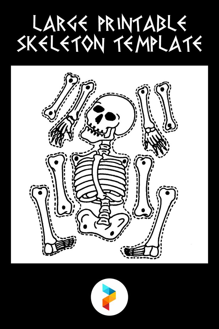 Large Skeleton Template - 20 Free Pdf Printables | Printablee intended for Free Life Size Printable Skeleton