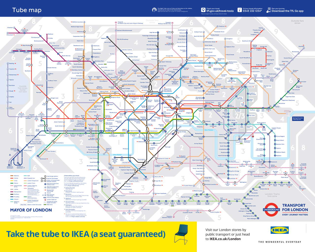 Free Printable London Tube Map All FREE Printables