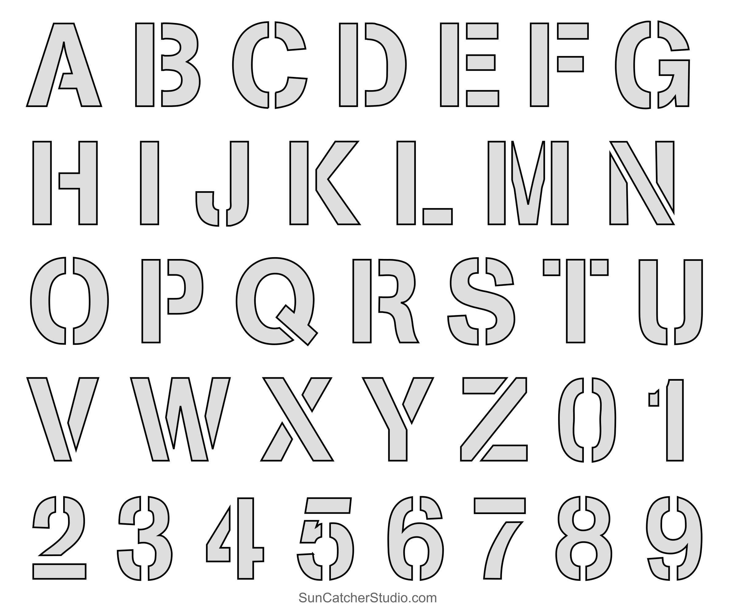 Letter Stencils (Printable Alphabet, Font, Templates, Patterns regarding Free Printable Apostrophe Stencil