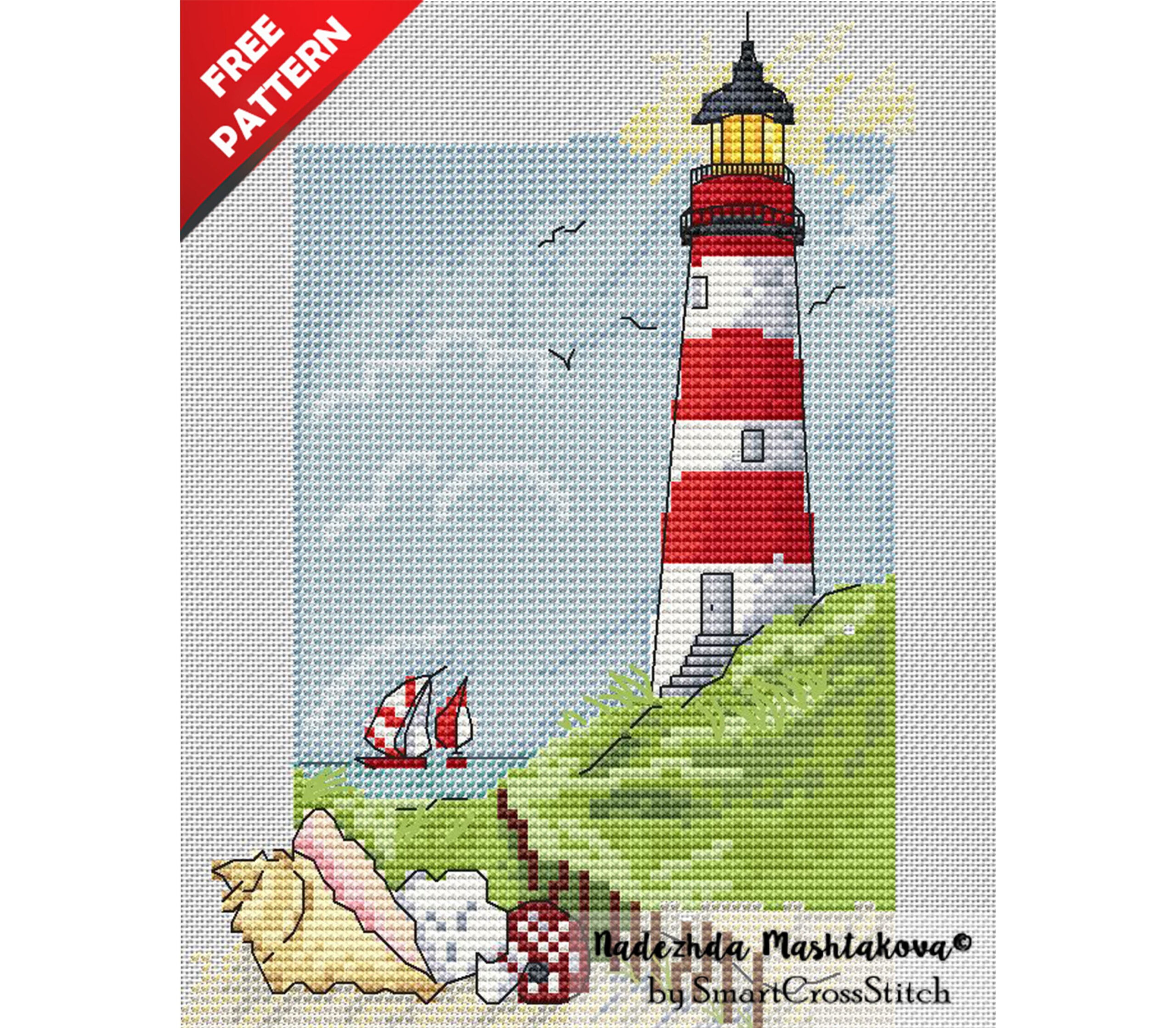 Lighthouse Free Cross Stitch Pattern - Download Pdf At with regard to Free Printable Lighthouse Patterns