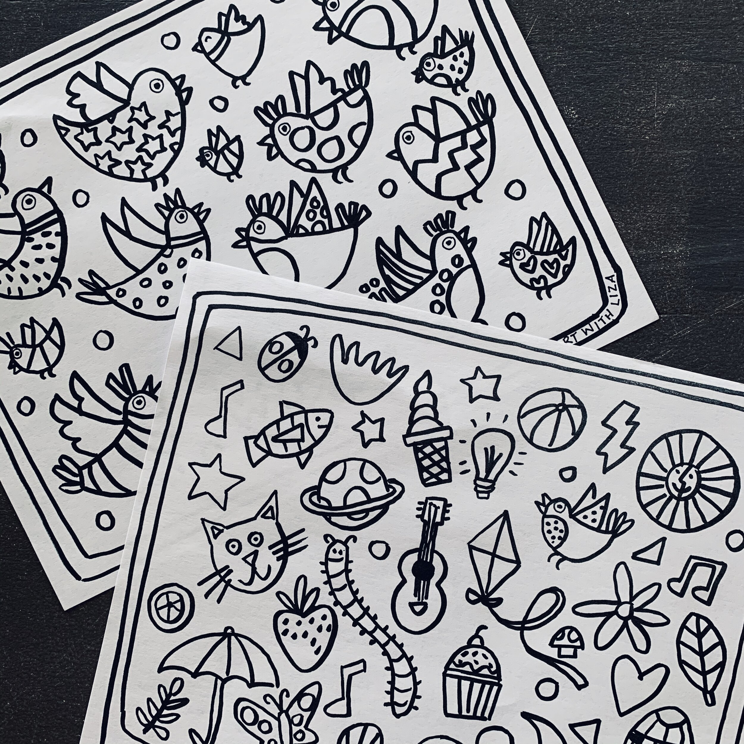 Liza Snyder Art-Free Printable Doodles To Color throughout Free Printable Doodle Patterns