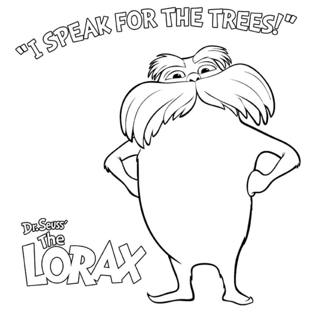 Lorax Coloring Pages Free Printable in Free Lorax Printables