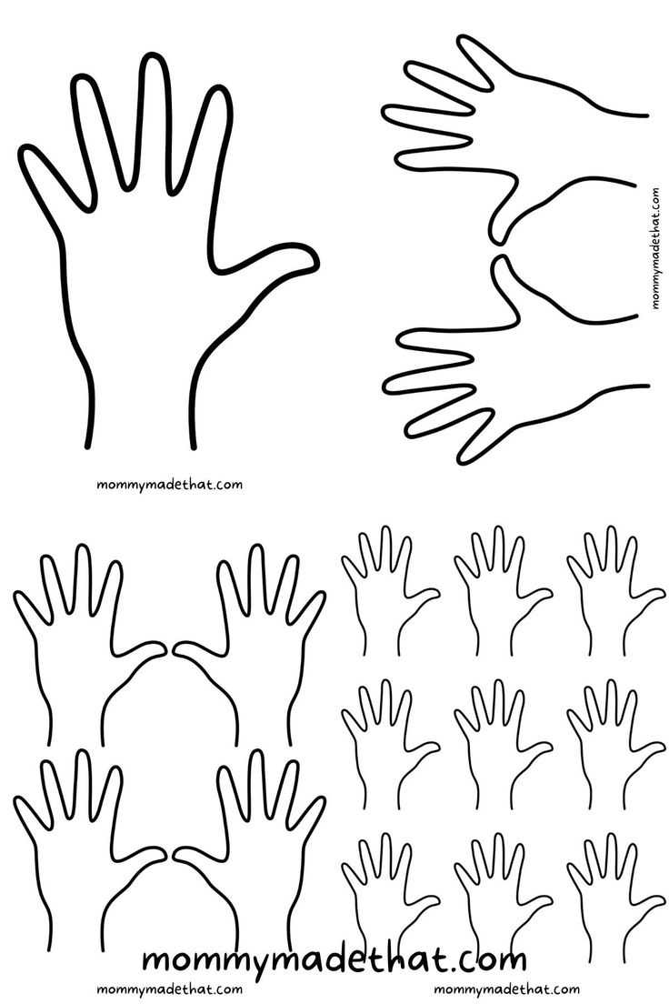 Lots Of Hand Outlines And Templates (Free Printables!) with regard to Free Printable Hand Template