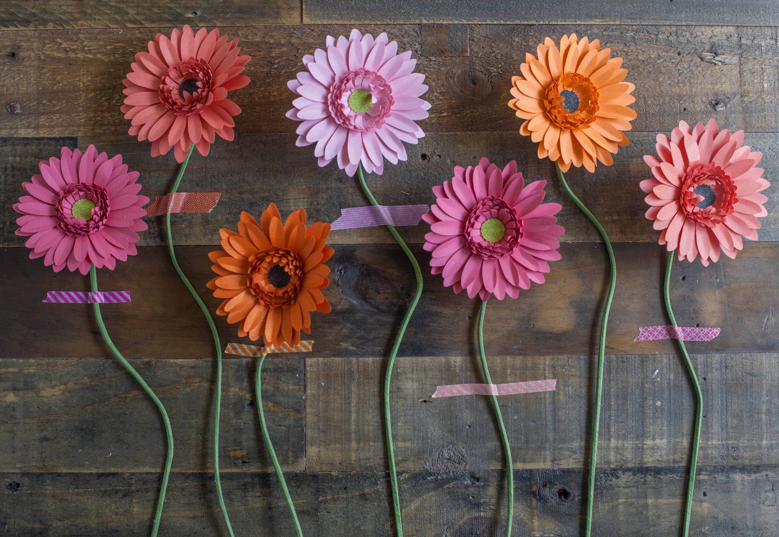 Make Your Own Paper Gerbera Daisies · How To Make A Paper Flower intended for Free Gerbera Daisy Template
