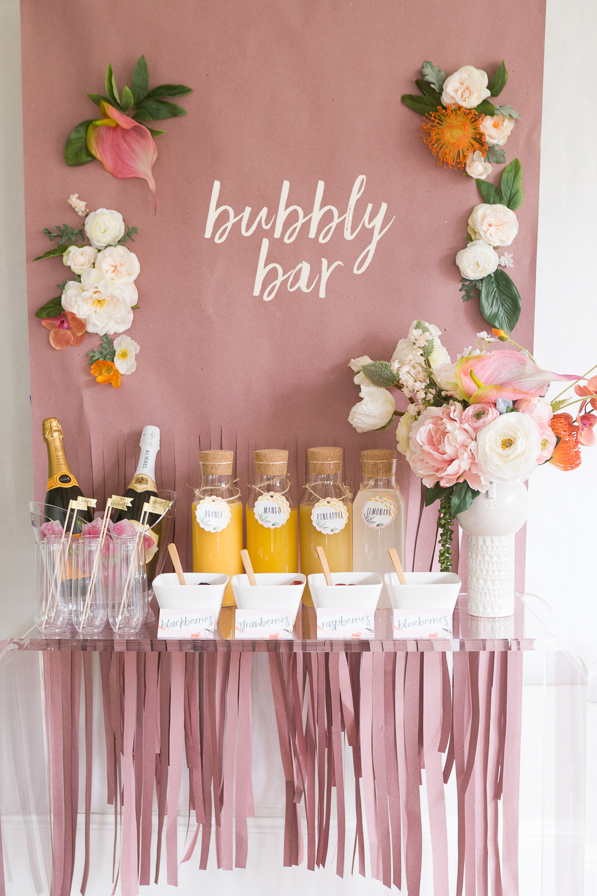 Mimosa Bar Bridal Shower Brunch With Free Printables! ⋆ Ruffled for Free Mimosa Bar Printables