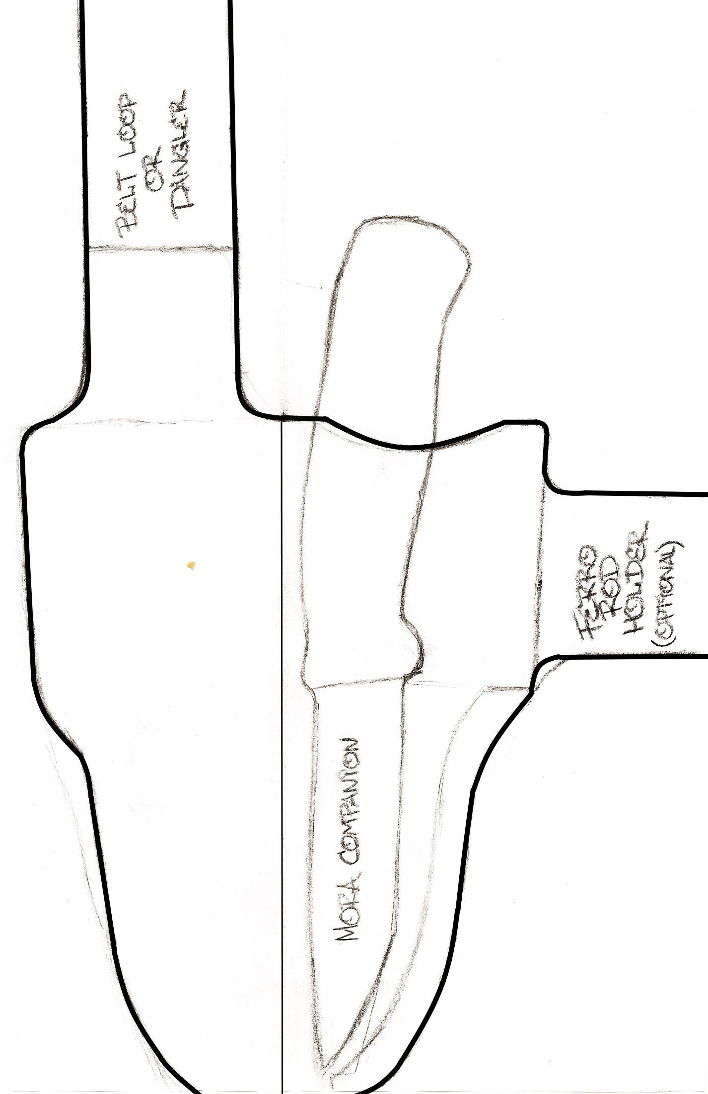 Mora Companion Sheath Pattern : R/Bushcraft intended for Printable Leather Knife Sheath Patterns