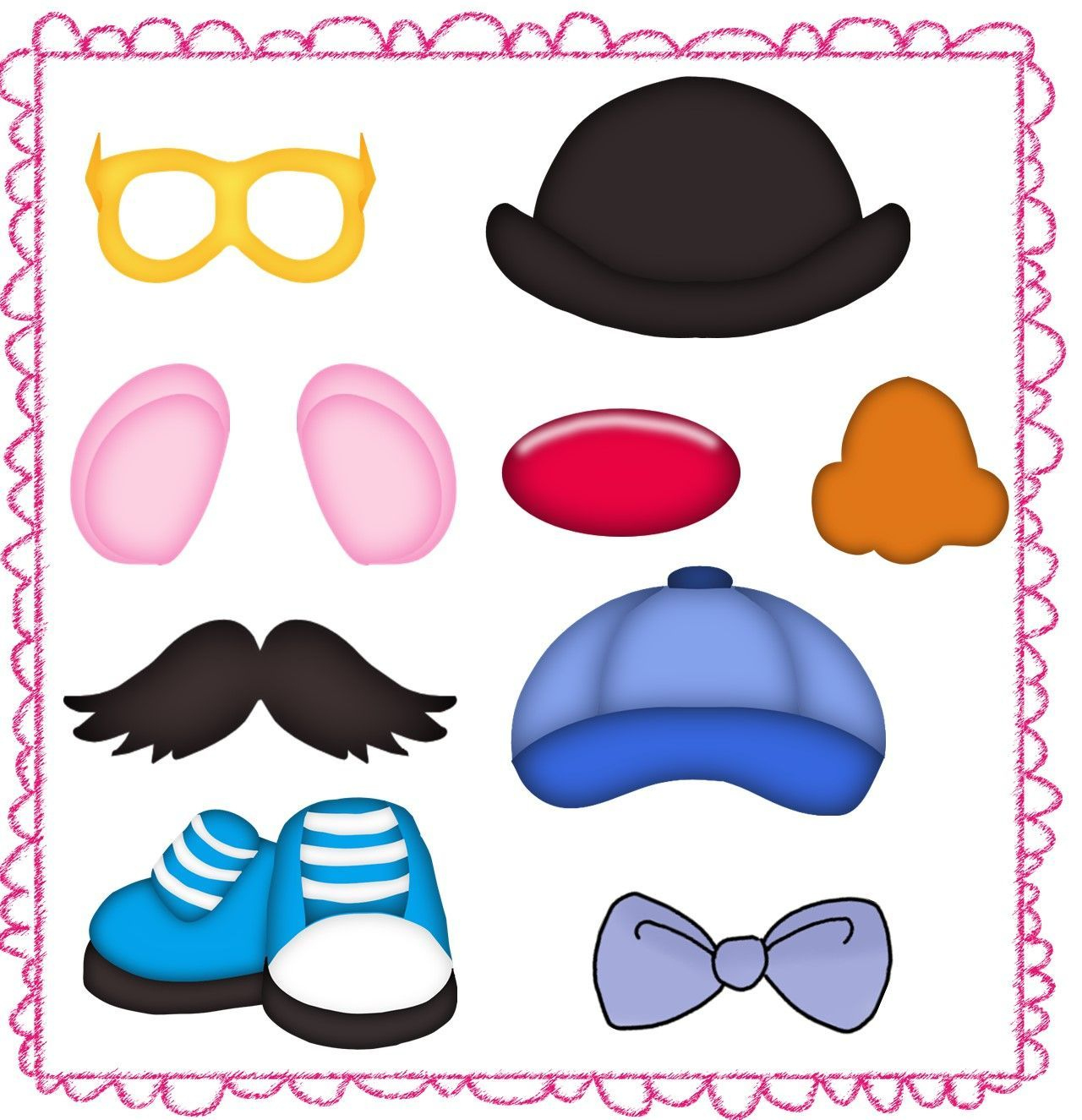 Mr Potato Head Parts Printables Clipart 632 | メッセージカード intended for Free Printable Mr Potato Head Parts
