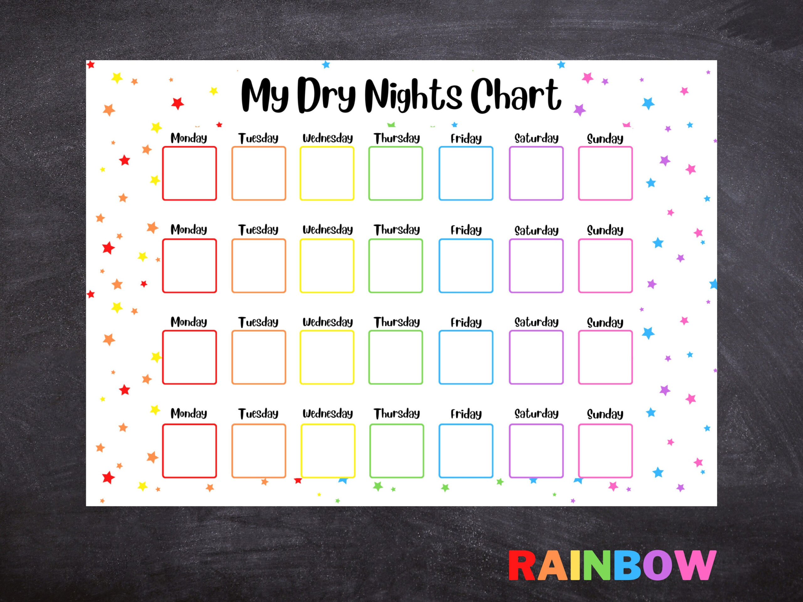 My Dry Nights Reward Chart | Potty Training | Bed Wetting Support in Free Printable Bedwetting Reward Chart