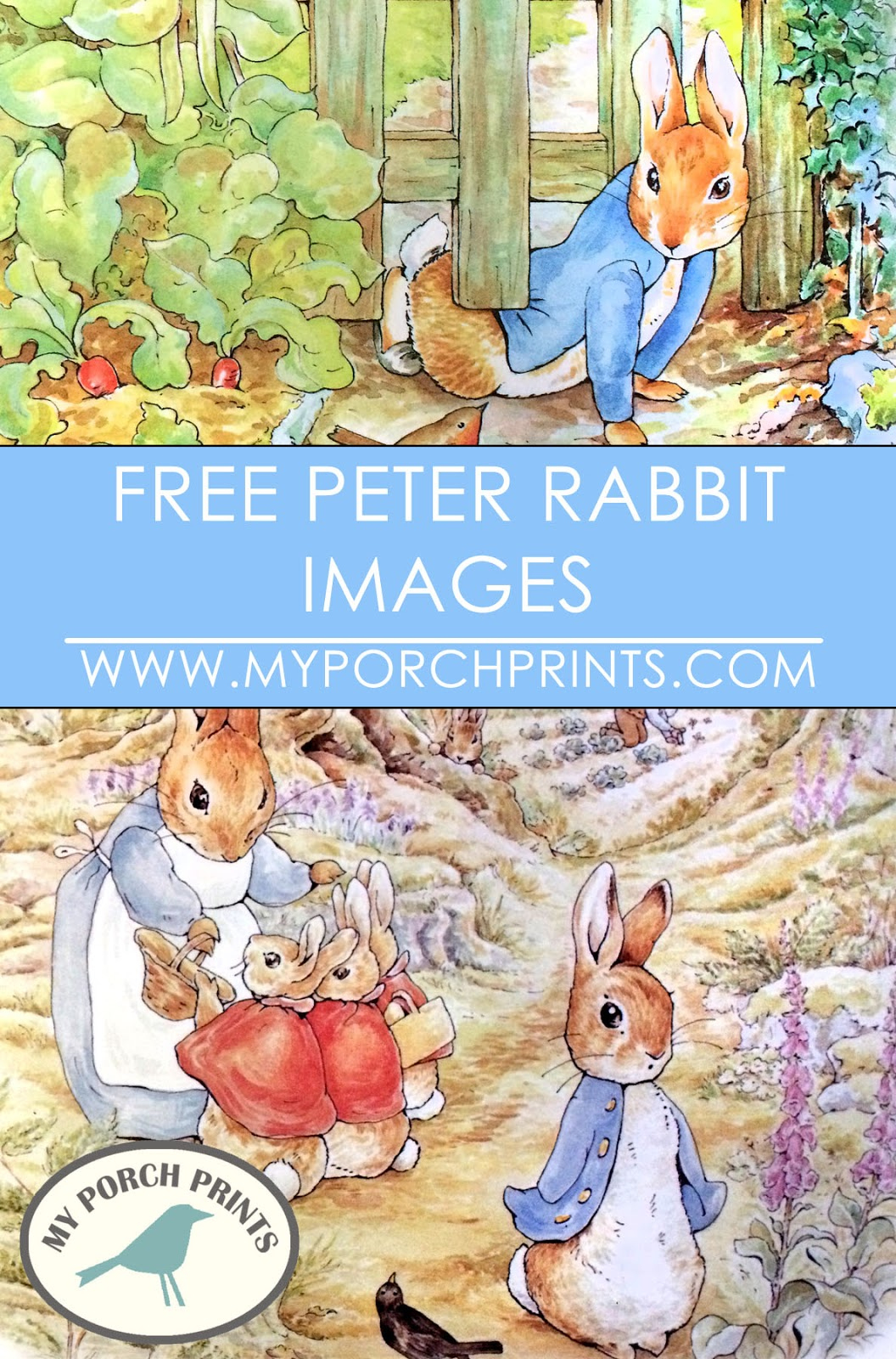 My Porch Prints: Freebie Friday - Peter Rabbit Images regarding Beatrix Potter Free Printables