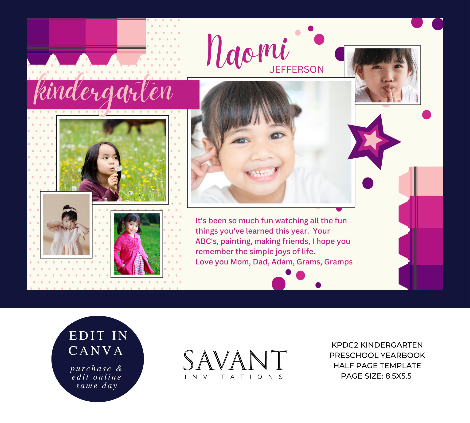 New! Kindergarten Preschool Yearbook Ad Tribute Template - Pretty for Free Preschool Yearbook Templates
