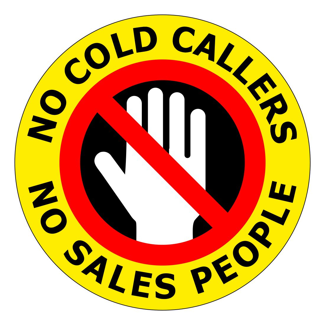 No Cold Callers Sign - Aston Safety Signs pertaining to Free Printable No Cold Callers Sign