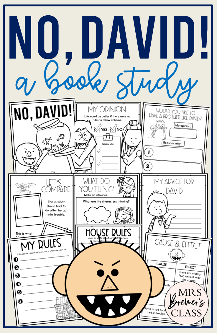 No David | Book Activities And Craftivity | Mrs. Bremer&amp;#039;S Class for Free No David Printables