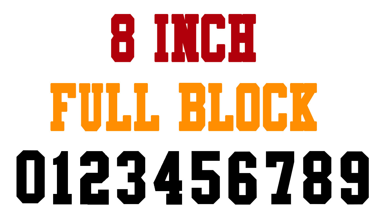 Numberstencils - 8 Inch Full Block Number Stencils (100 Sheet with Printable 8 Inch Number Stencils