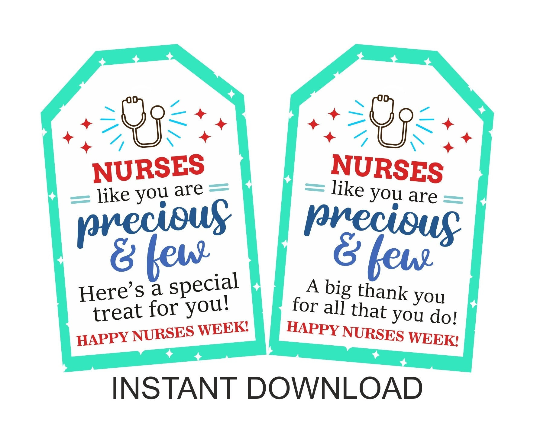 Nurse Week Treat Tags Printable / Nurses Week Appreciation Tag pertaining to Free Printable Nurses Week Tags