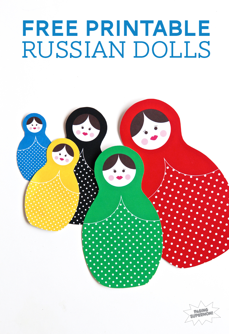 Olympics Craft Idea: Printable Russian Dolls - Paging Supermom intended for Free Printable Russian Nesting Dolls