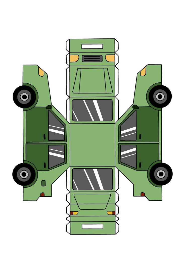 Paper Car Templates - 10 Free Pdf Printables | Printablee intended for Free Paper Car Templates