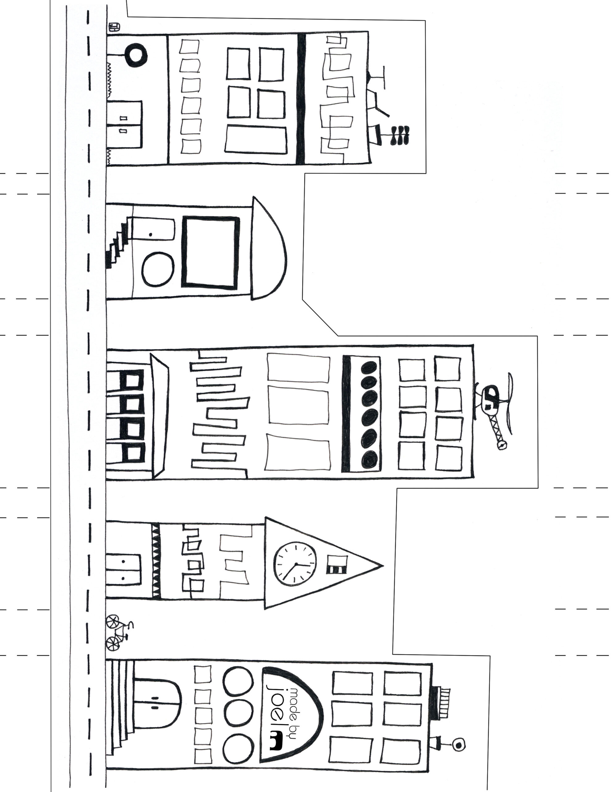 Paper City – Madejoel regarding Free Printable City Buildings