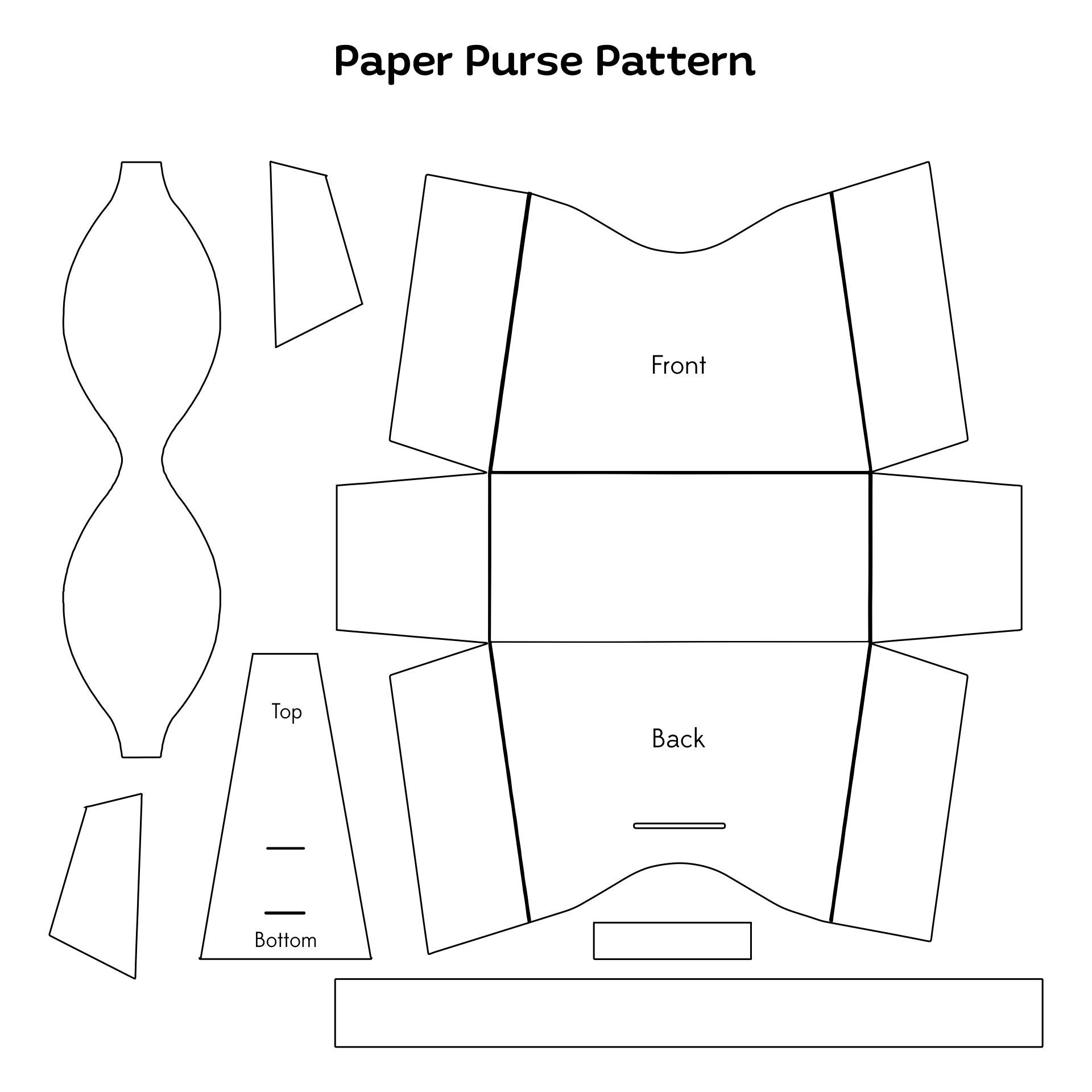 Paper Purse Templates - 10 Free Pdf Printables | Printablee within Free Printable Paper Purse Patterns