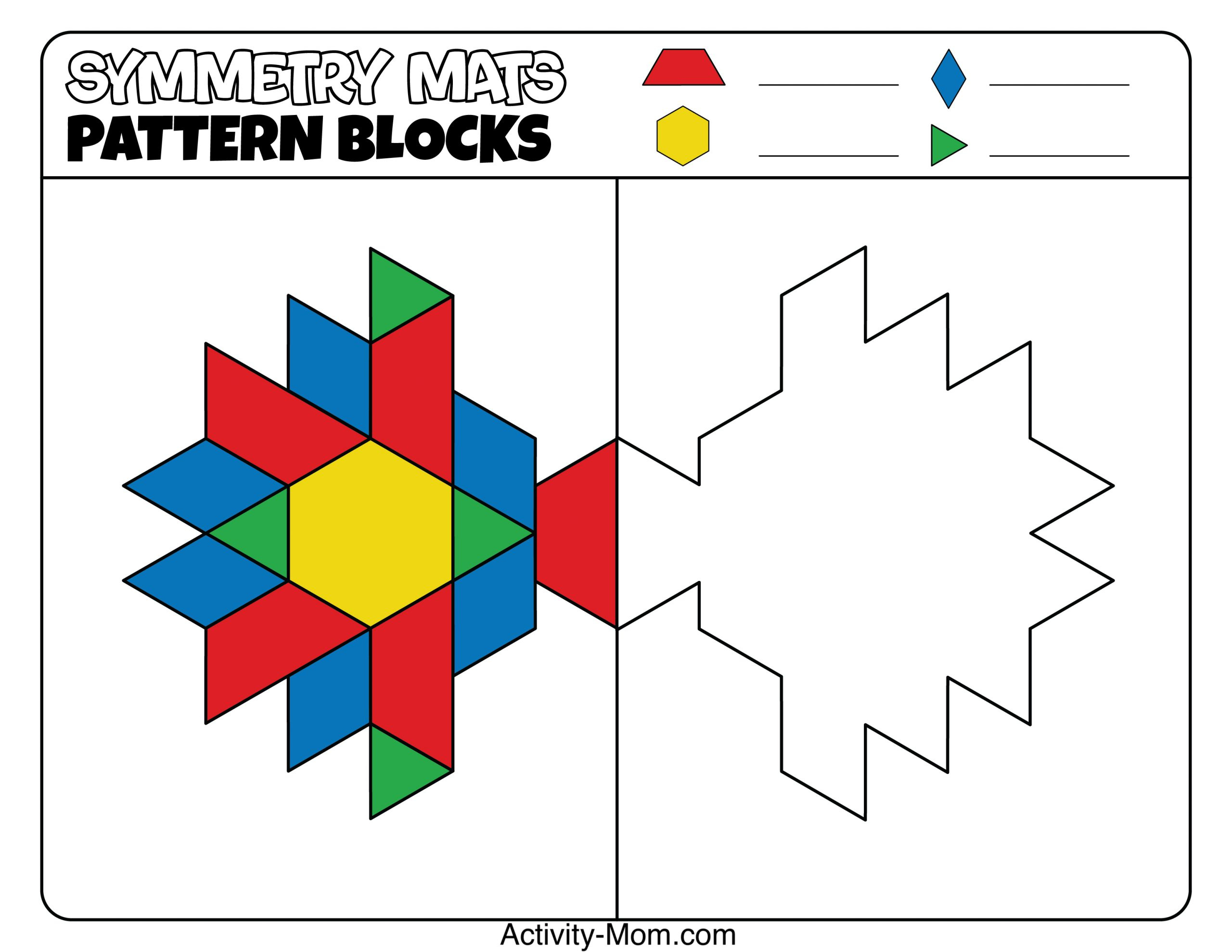 Pattern Block Mats (Free Printable) - The Activity Mom pertaining to Free Pattern Blocks Printables
