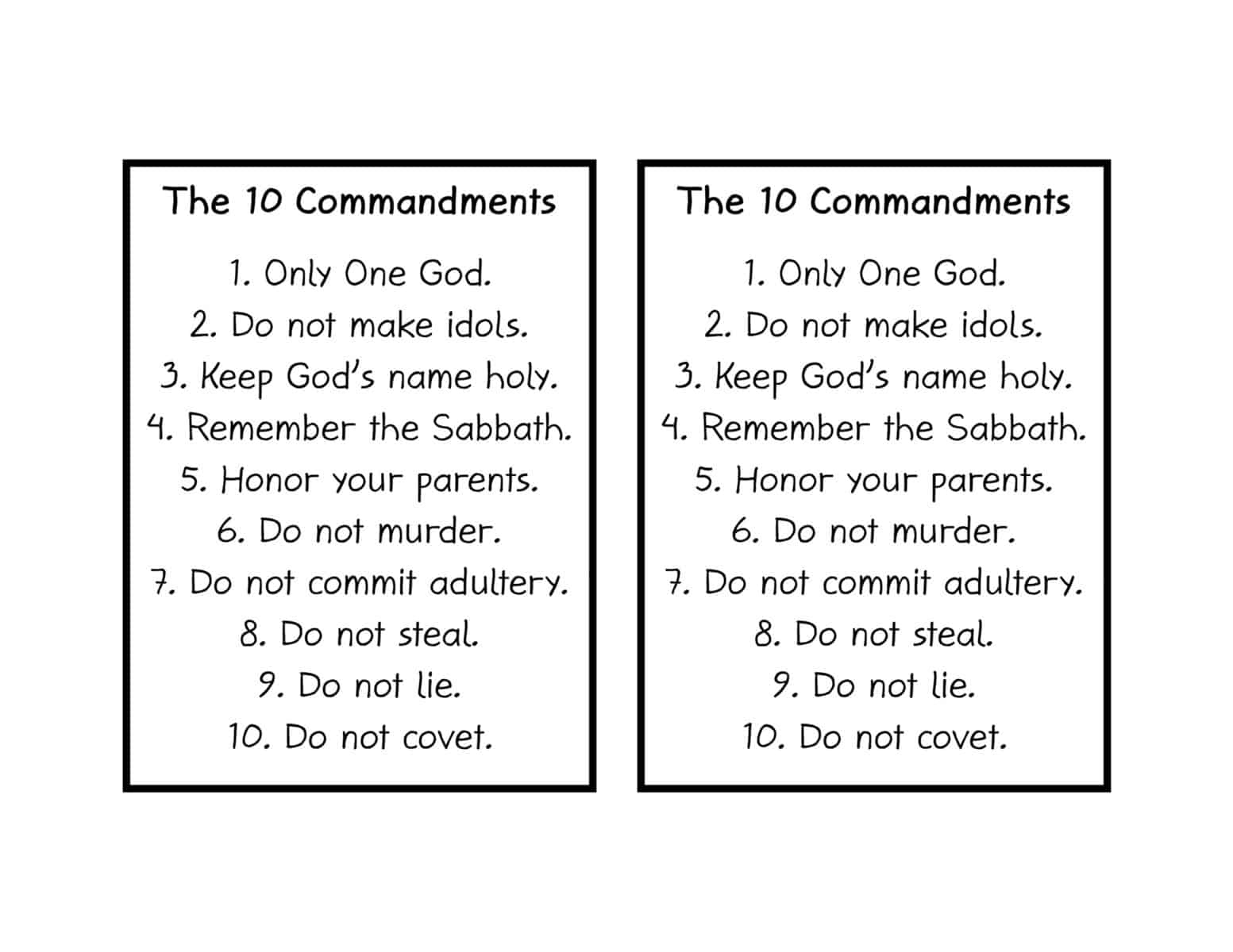 Pdf-Torn-Paper-10-Commandments-1 - Christian Preschool Printables intended for Free Printable Copy Of The Ten Commandments