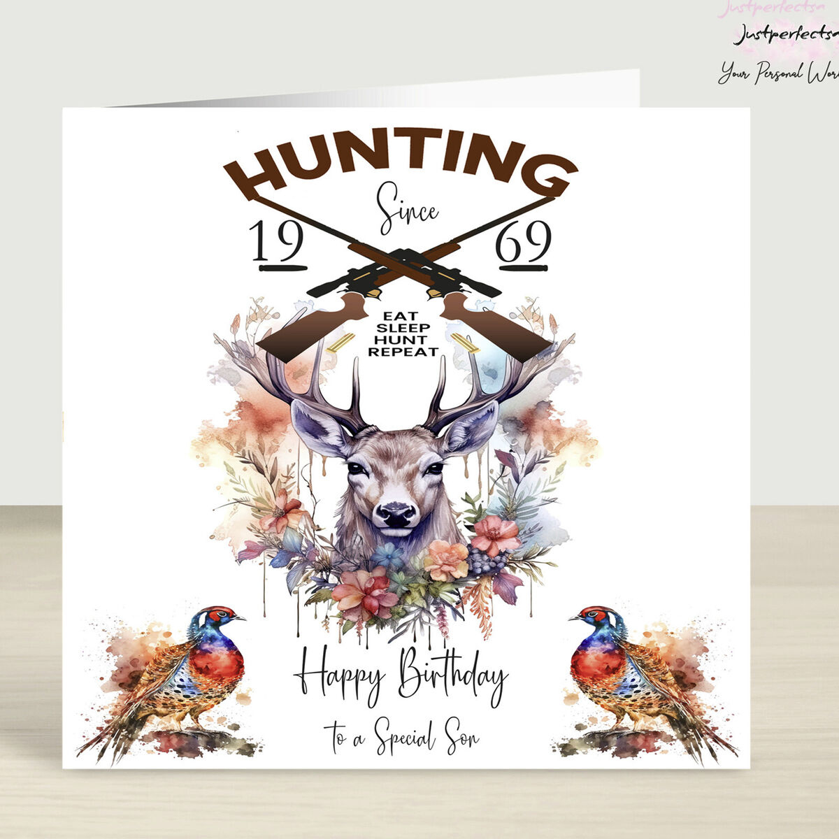 Personalised Hunting And Shooting Stag Pheasant Birthday Card Dad Son Grandad in Free Printable Hunting Birthday Cards