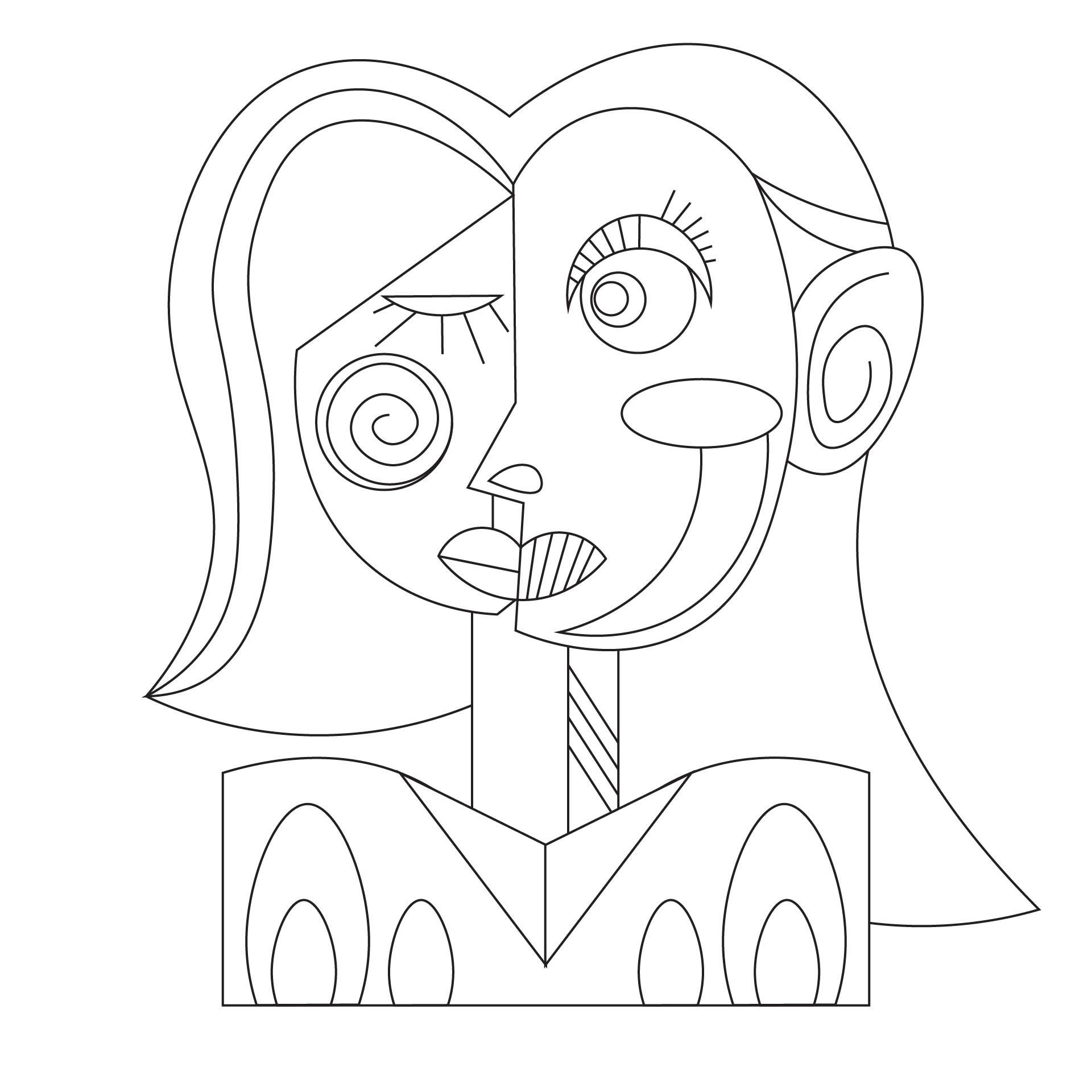Picasso Art Coloring Pages - 10 Free Pdf Printables | Printablee throughout Free Printable Picasso Coloring Pages