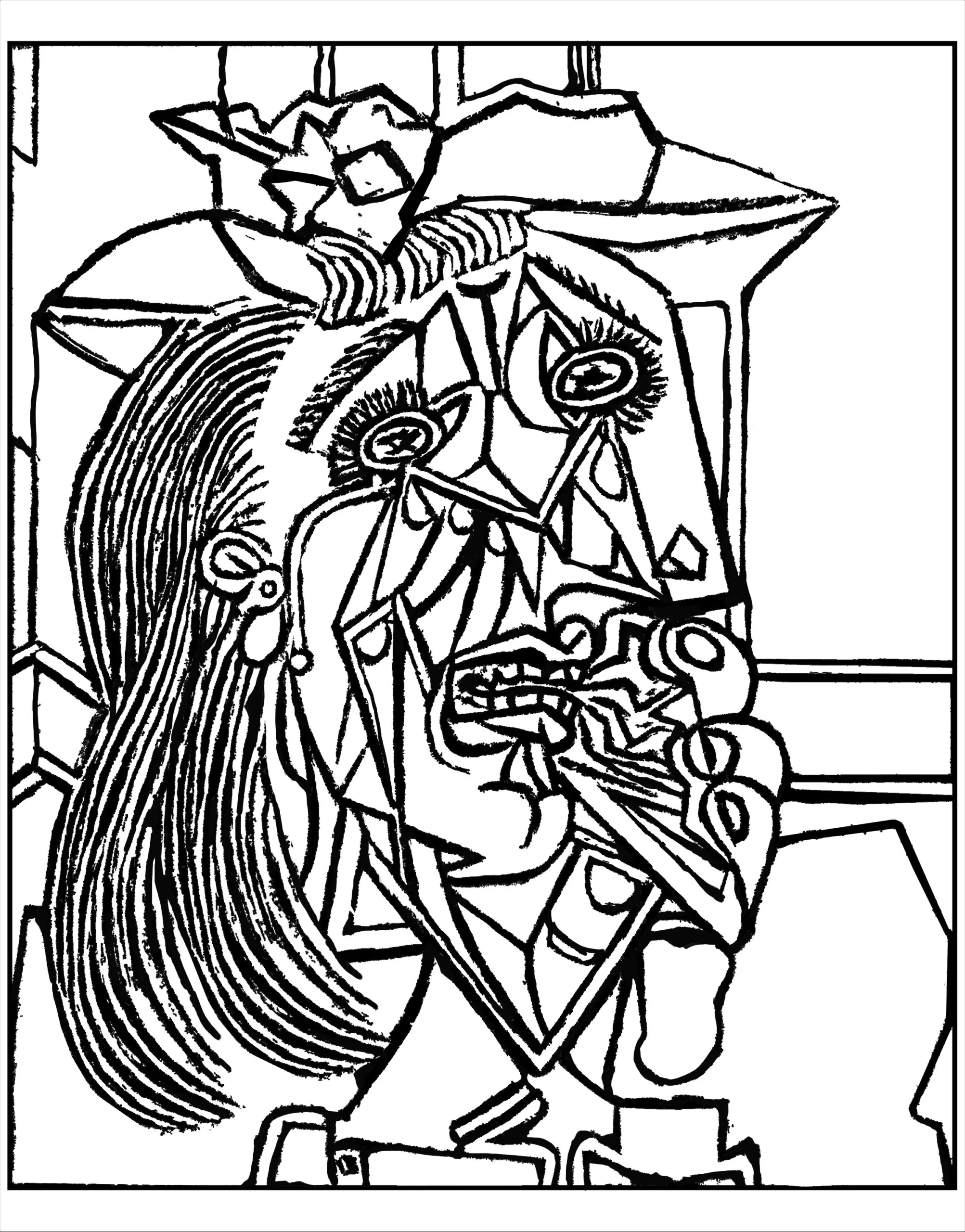 Picasso Coloring For Children - Pablo Picasso Coloring Pages in Free Printable Picasso Coloring Pages
