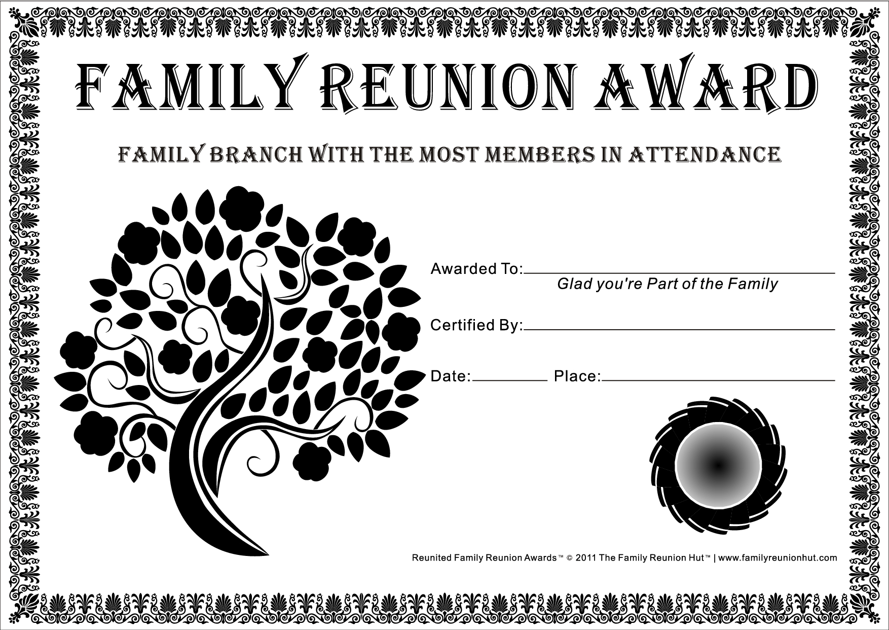 Pin Page - Worksheets Library inside Free Printable Family Reunion Award Certificates