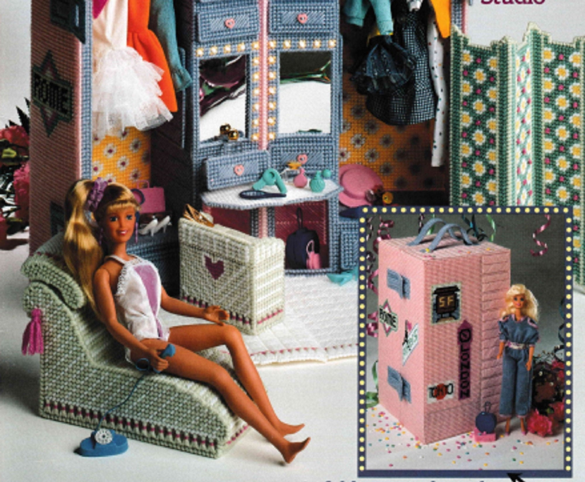 Plastic Canvas Barbie Furniture Pattern Pdf Download, Fashion Doll inside Free Printable Plastic Canvas Barbie Furniture Patterns