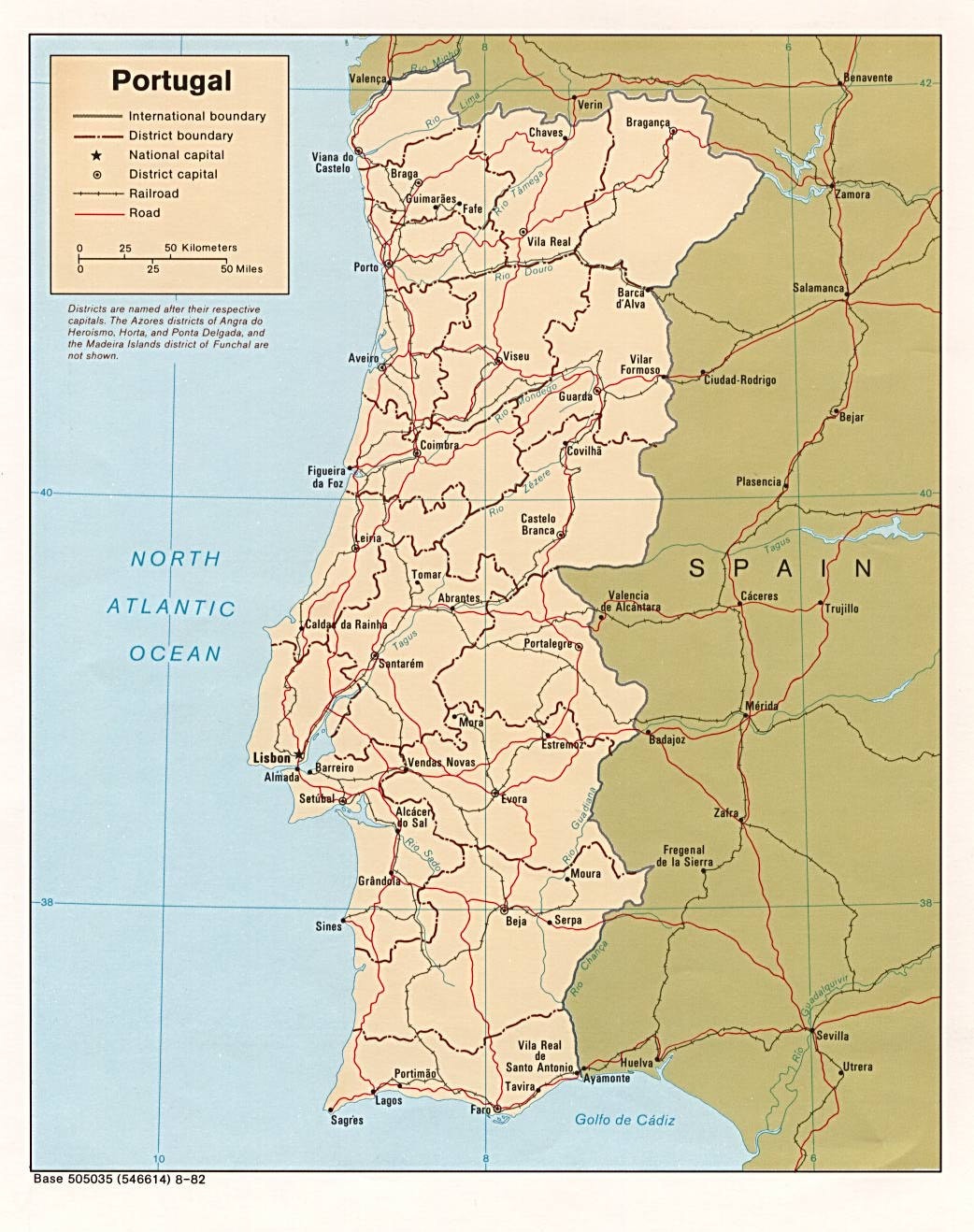 Portugal Maps - Perry-Castañeda Map Collection - Ut Library Online for Free Printable Map of Portugal