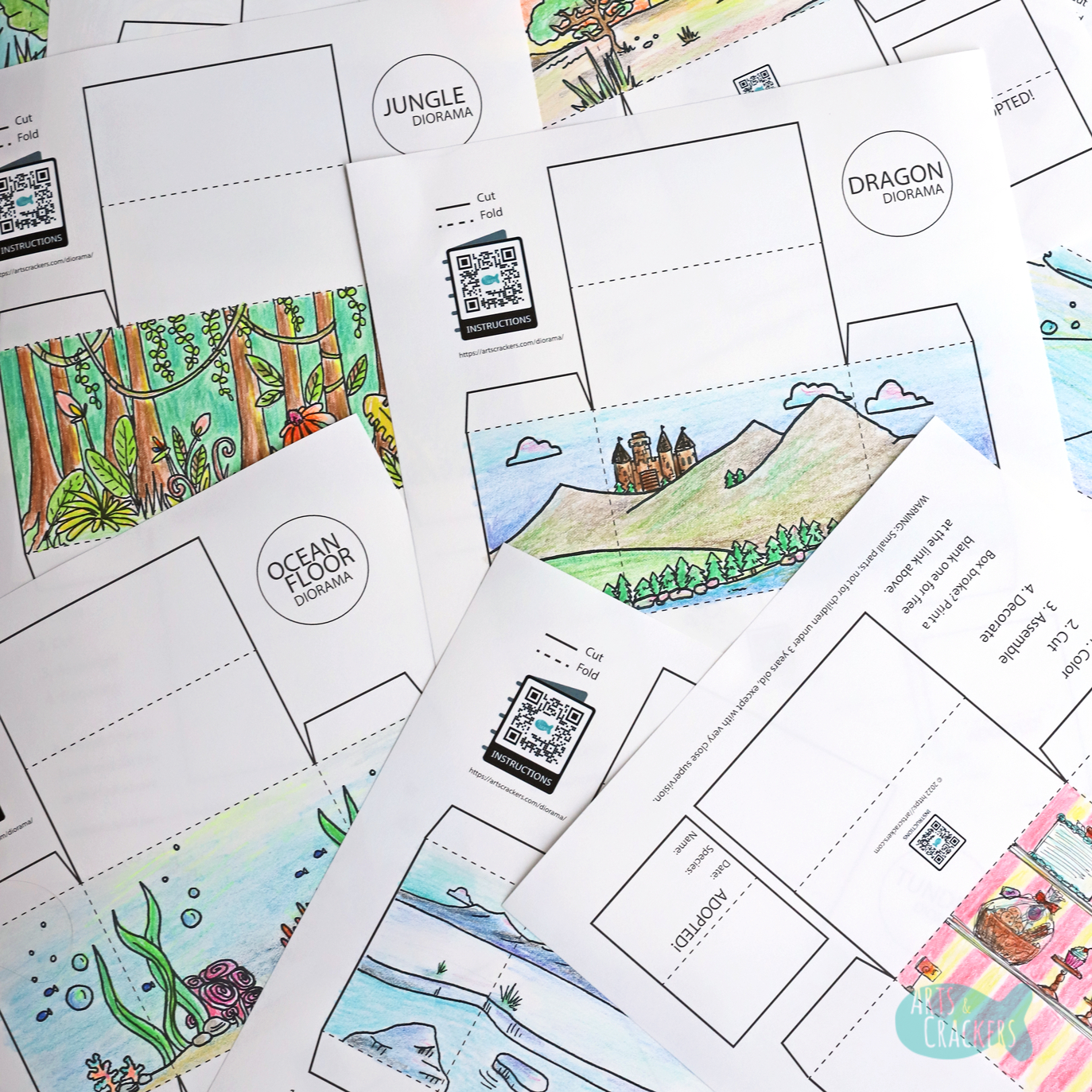 Printable 3D Box Diorama — Animal Habitat Craft throughout Free Printable Dioramas