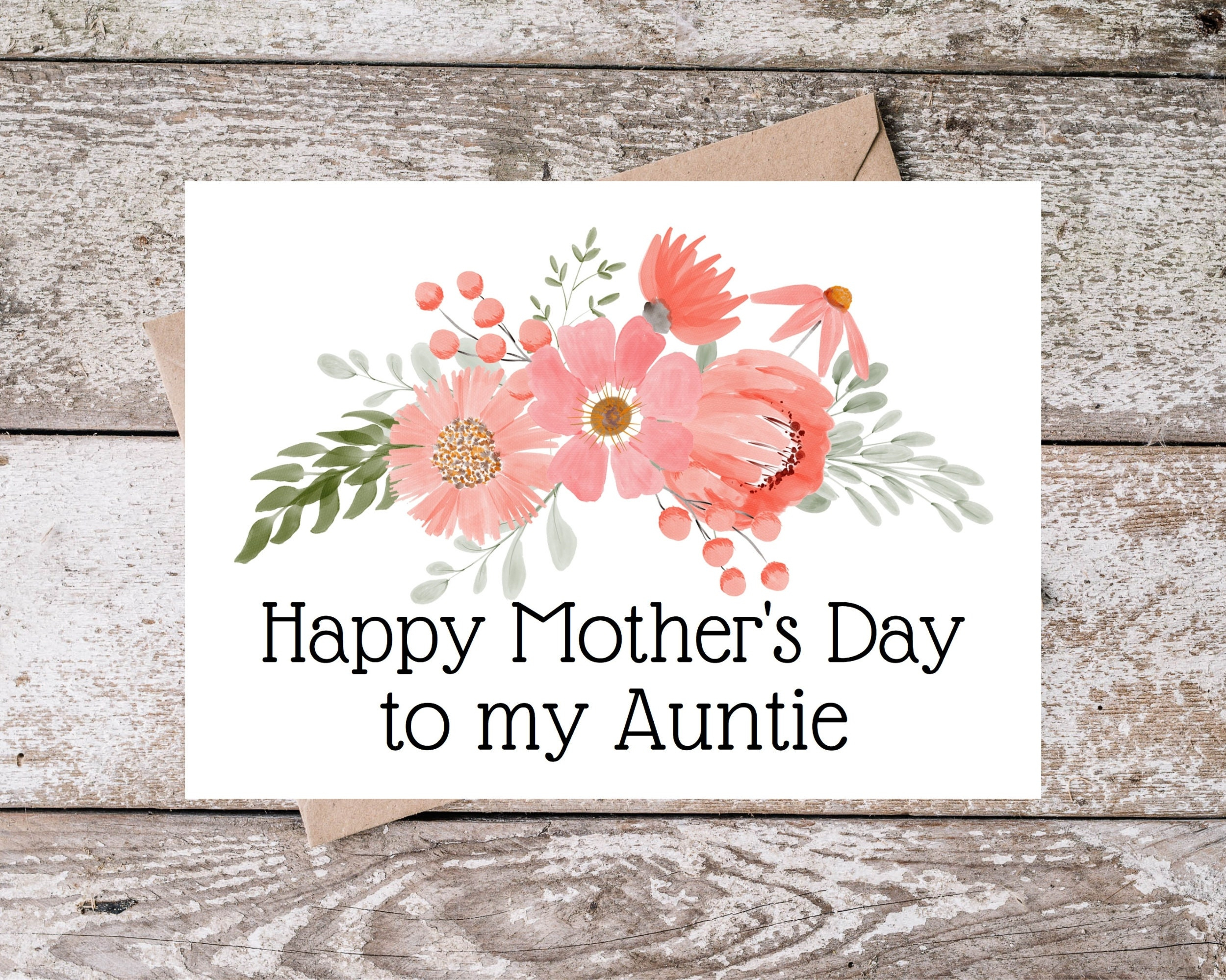 Printable Auntie Mothers Day Card | Happy Mother&amp;#039;S Day To My in Free Printable Mothers Day Card For Aunt