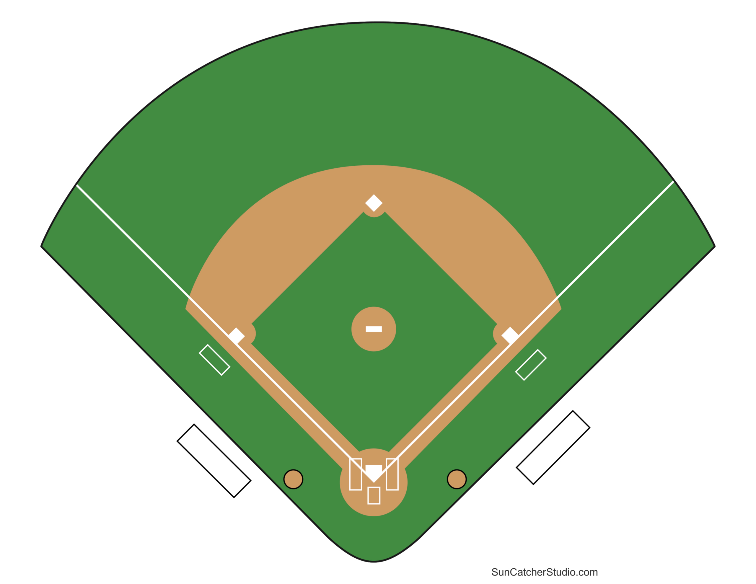 Printable Baseball Field Diagram (Softball Diamond) Templates inside Free Printable Baseball Field
