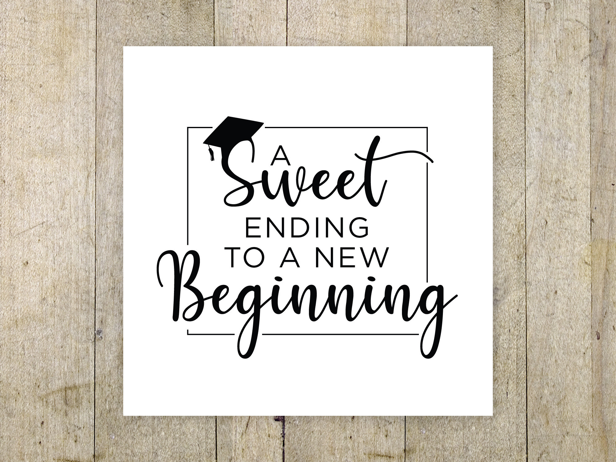 Printable Graduation Card, A Sweet Ending To A New Beginning, New inside A Sweet Ending To A New Beginning Graduation Free Printable
